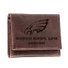 Evergreen NFL Philadelphia Eagles Brown Leather Trifold Wallet Officially Licensed with Gift Box - 2 of 2