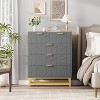 2/3/4/5/6/7 Drawer Dresser with Metal Legs, Wood Dressers Chest Organizer with Wide Storage, Modern Chest of Drawers for Bedroom, Living Room,Hallway - 3 of 4