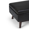 Owen - Coffee Table Storage Ottoman - Distressed Black - 3 of 4