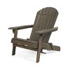 Okak Outdoor Adirondack Chair with Wooden Frame, Patio Chair with Foldable Design, Lawn Chairs for Backyard, Porch, Garden - 4 of 4
