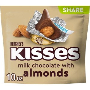 Hershey's Kisses Almond Chocolate Candy - 10oz - 1 of 4
