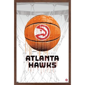 Trends International NBA Atlanta Hawks - Drip Basketball 21 Framed Wall Poster Prints - 1 of 4