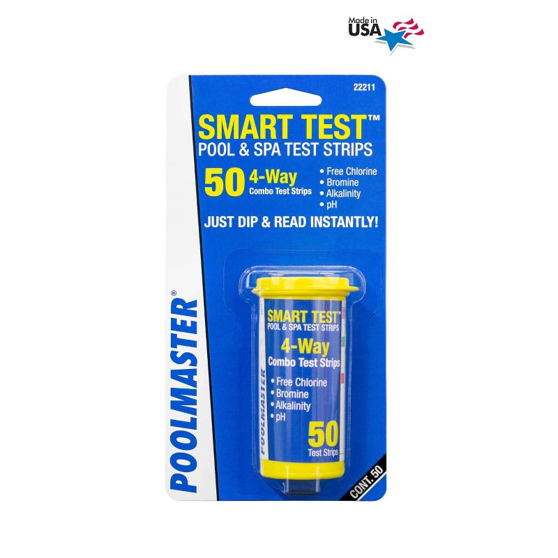 Poolmaster Smart Test 4 Way Swimming Pool and Spa Water Test Strips - 50pc, 5 of 7