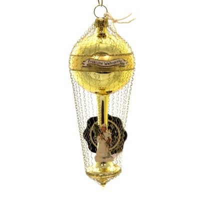 Marolin 4.75 In Balloon Mit Winterkind Ornament Germany Viktorian Tree Ornaments