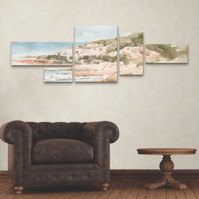 Emma Caroline Neutral Seaside II Multi Panel Canvas Wall Art