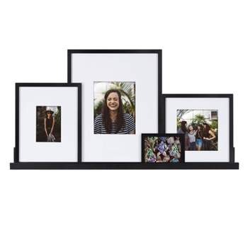 5pc Gallery Frame/Shelf Box Set Black - Kate & Laurel All Things Decor