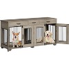 71"Large Dog Crate for 2 Dogs,Dog Cage Furniture with 3 Drawers for Storage Space,Furniture Style Indoor Dog Crate&TV Stand,for Large Medium Dogs - 2 of 4