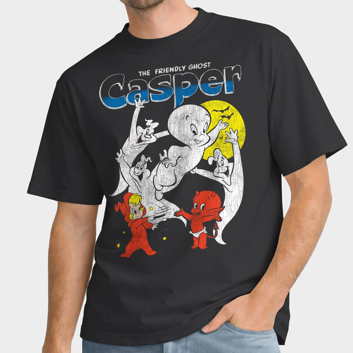 Мужская футболка Casper Graphic T-Shirt - Black, цвет: Чёрный — фото 3