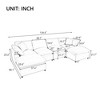 Modern Large U-Shape Sectional Sofa, 2 Large Chaise with Removable Ottomans for Living Room - 4 of 4