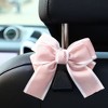 Anna-Kaci Decorative Ribbon Bow Car Headrest Hooks 2-Piece Set for Handbags and Accessories - 3 of 4