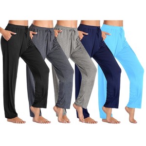 Blue Ice Women's Loose  Fit Classic Lounge Pants-5 Pack - 1 of 4