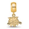 Black Bow Jewelry 14k Yellow Gold Plated Sterling Silver Ohio Bobcats NCAA Bead Charm - 3 of 4