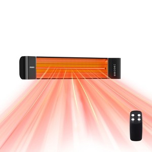 ROVSUN 1500W Outdoor Electric Heater, Patio Wall Mounted Heater, 3 Adjustable Modes, 3s Instant Heating for Indoor Outdoor Backyard Garage - 1 of 4