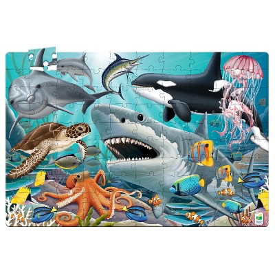 The Learning Journey Puzzle Doubles! Glow in the Dark! Sea Life (100 pieces)