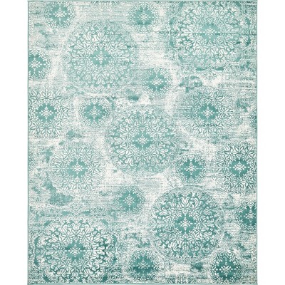 Sofia Grand Turquoise 8' x 10' Rectangular Indoor Area Rug