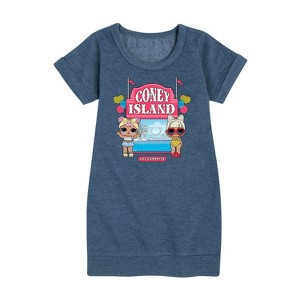 Girls' - Lol Surprise! - Coney Island Graphic Short Sleeve Fleece Dress - 1 of 4