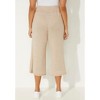 Catherines Women's Plus Size Impossibly Soft Wide Leg Capri - 3 of 4