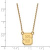 Black Bow Jewelry 14k Yellow Gold Plated Sterling Silver North Carolina State Wolfpack NCAA Necklace 18 Inch - 2 of 4