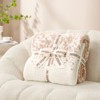 Snuggle Sac Cozy Fuzzy Reversible Knit Throw Blanket Soft Reversible Bedding Blankets - 2 of 4