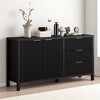 Minimalist Wave-Pattern Sideboard,TV Stand with Functional Storage, Modern Design for Entryway, Hallway, Living Room, and Foyer,Solid Acacia Wood Legs - 2 of 4