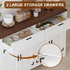Whizmax 55"Buffet Sideboard Cabinet with Drawer and Storage,Barn Doors Coffee Bar Cabinet Buffet Table for Kitchen,Living Room(White) - 2 of 4