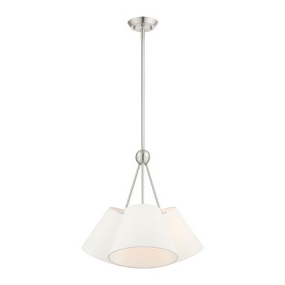 Livex Lighting Prato 3 - Light Chandelier in  Brushed Nickel