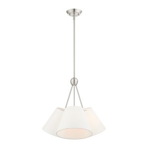 Livex Lighting Prato 3 - Light Chandelier in  Brushed Nickel - 1 of 1