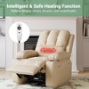 Massage Recliner Chair for Adults, Swivel Rocker with Heat, PU Leather, Remote, Cup Holders, Side Pocket, Wide Recliner for Living Room, Bedroom - 4 of 4