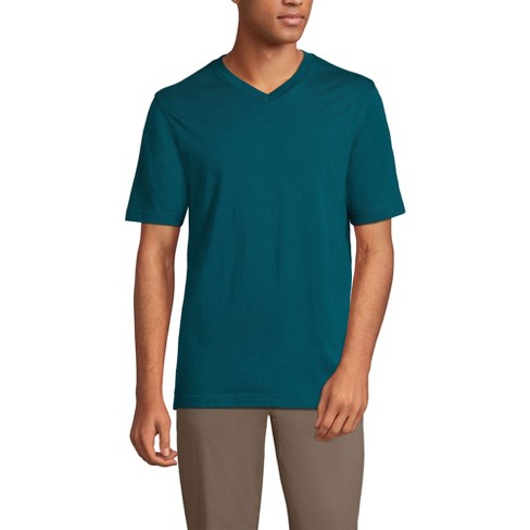 Lands' End Men's Super-t Short Sleeve V-neck T-shirt - Large - Evening ...