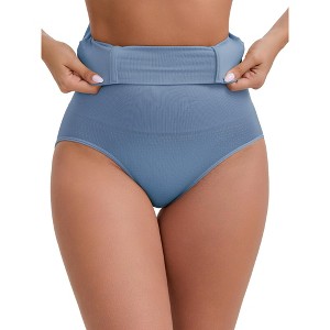 INSPIRE CHIC Women's High-Waisted Butt Lifting Briefs Postpartum Slimming Waist Breathable and Comfortable Control Panties - 1 of 4