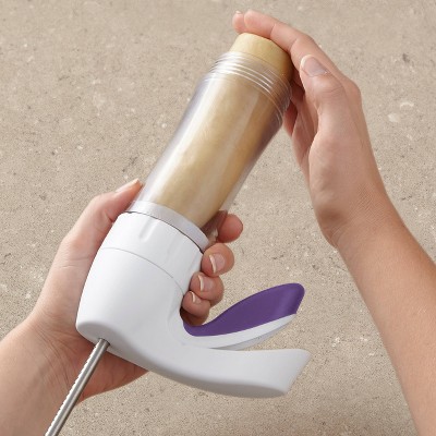 Ergonomic Clear Barrel Cookie Press with 12 Discs