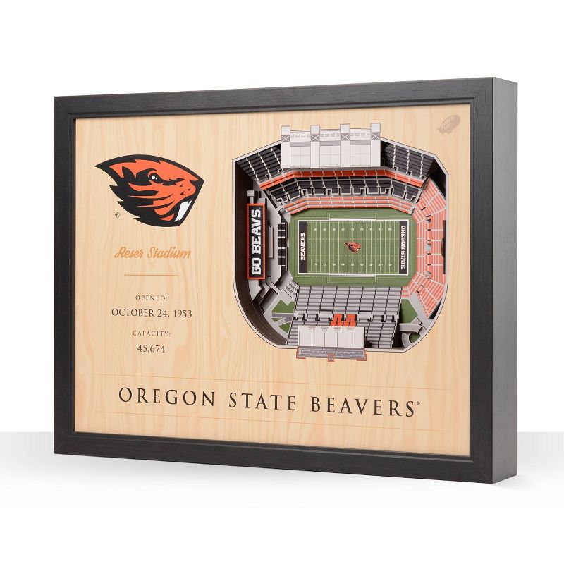 NCAA Oregon State Beavers 25-Layer StadiumViews 3D Wall Art, 1 of 6