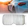 Unique Bargains Aluminium Foil Foldable Car Front Window Windshield Sun Shade Visor Block Cover 137cm x 70cm Silver - 2 of 4
