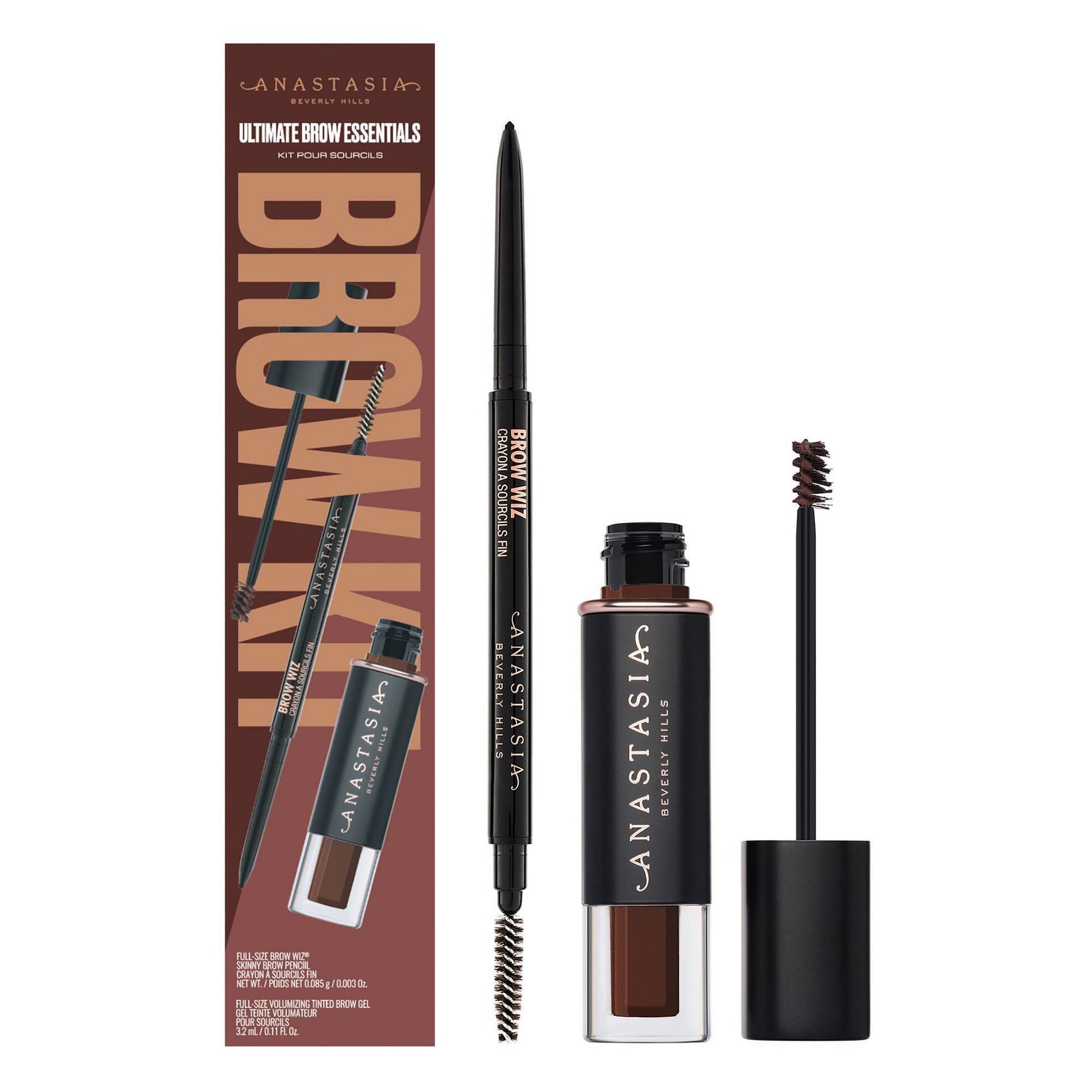 Anastasia Beverly Hills Ultimate Brow Essentials Kit - Dark Brown - 0.11oz - Ulta Beauty