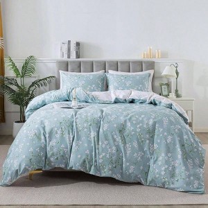 Queen Duvet Cover Set, 100 Cotton, 3 - Piece with Zipper Ties - 1 of 4