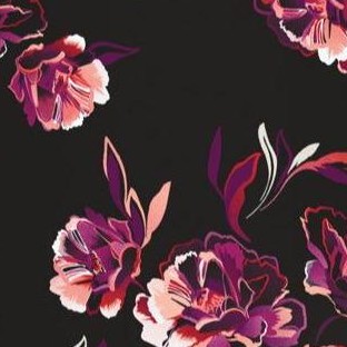 black open floral