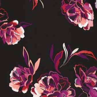 black open floral