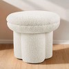 GlasFlength Accent Chairs Sofa Stool Footstool Vanity Stool Makeup Armless Chair Lazy Chair for Living Room, Beige, 17.5"*17.5"*19" - 2 of 4