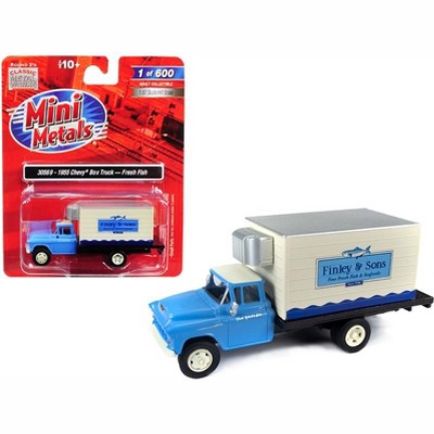 1955 Chevrolet Refrigerated Reefer Box Truck "Finley & Sons" (Fresh Fish) 1/87 (HO) Scale Model by Classic Metal Works