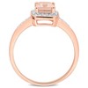 EVERLY JEWELRY  |   Rose Plated Sterling Silver 0.06 CT Diamond TW And 1 CT TGW  Fashion Ring - 4 of 4