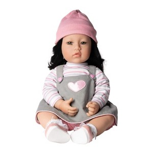 Adora Realistic Baby Doll Girl Power Toddler Doll - 20 inch, Soft CuddleMe Vinyl, Brown Hair, Brown Eyes - 1 of 4