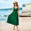 Women's Evergreen Goddess Green Maxi Dress  - Cupshe - 3 of 4