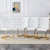 NicBex PU Leather Dining Chairs Set of 8,Upholstered Armless Kitchen Chair with High Back and Arched Metal Legs for Dining Room,Kitchen - 2 of 4