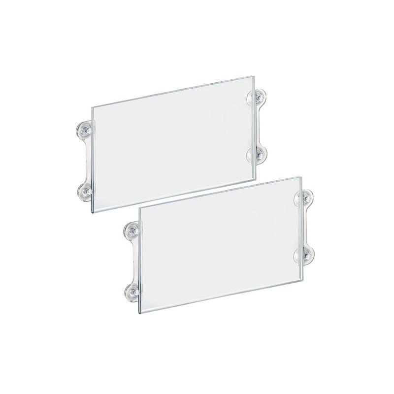 Azar Displays Clear Acrylic Window/Door Sign Holder Frame with Suction Cups 17''W x 11''H, 2-Pack, 1 of 10