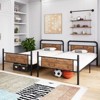 Twin Over Twin Metal Bunk Bed - Heavy Duty Convertible with Guardrails & Ladder for Kids,No Box Spring Needed, Noise-Free - 3 of 4