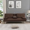 NicBex 66.1 Inch PVC Convertible Folding Futon Sofa Bed with Armrest for Living Room,Office,Apartment,Bedroom - 2 of 4