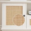 Jojoka Rattan TV Stand for 65 Inch TV with Storage 2 Doors 2 Drawers Rustic Wood Console Table - 4 of 4