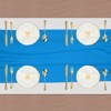 Unique Bargains  Light Elegant Romantic Chiffon Table Runner 27.5" x 118" 2 Pcs - 3 of 4