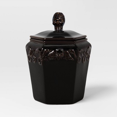 28 fl oz Stoneware Candy Bowl with Lid Black - Threshold™