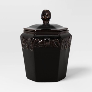 28 fl oz Stoneware Candy Bowl with Lid Black - Threshold™ - 1 of 3